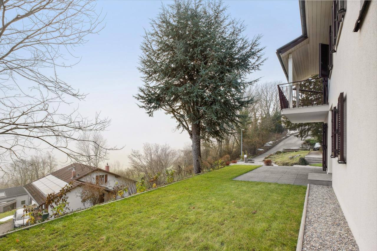 View over the garden and the valley