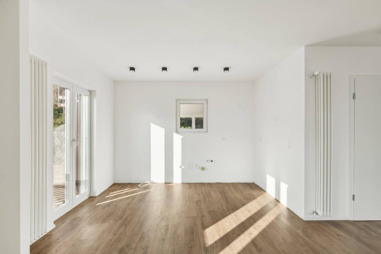 Bright room with new windows