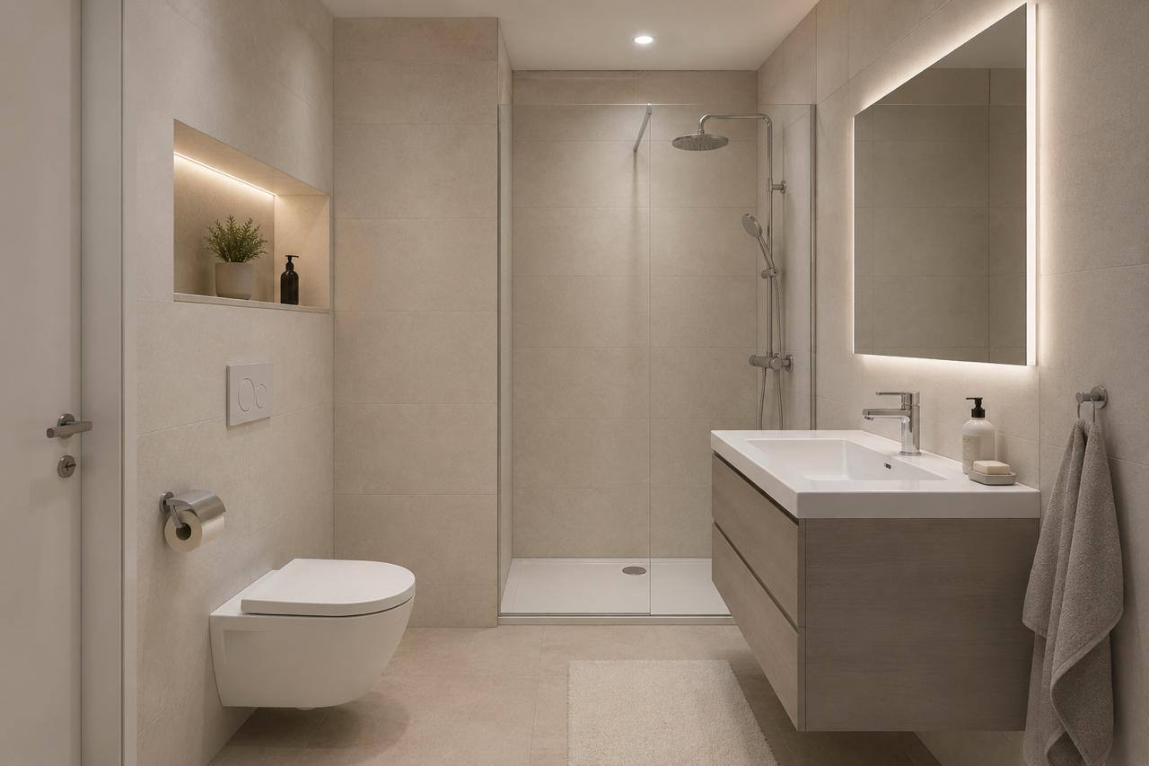 Bathroom with walk-in shower
