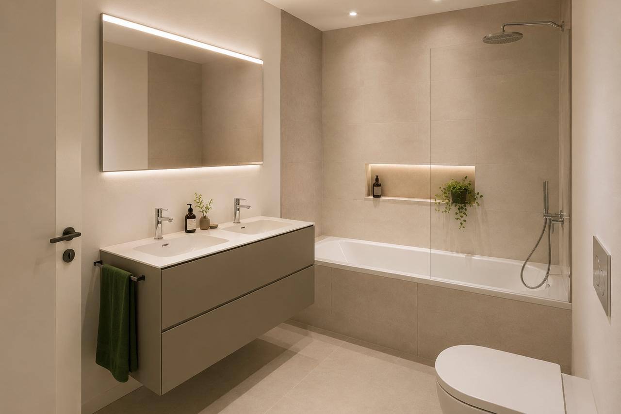 Second bathroom with bathtub